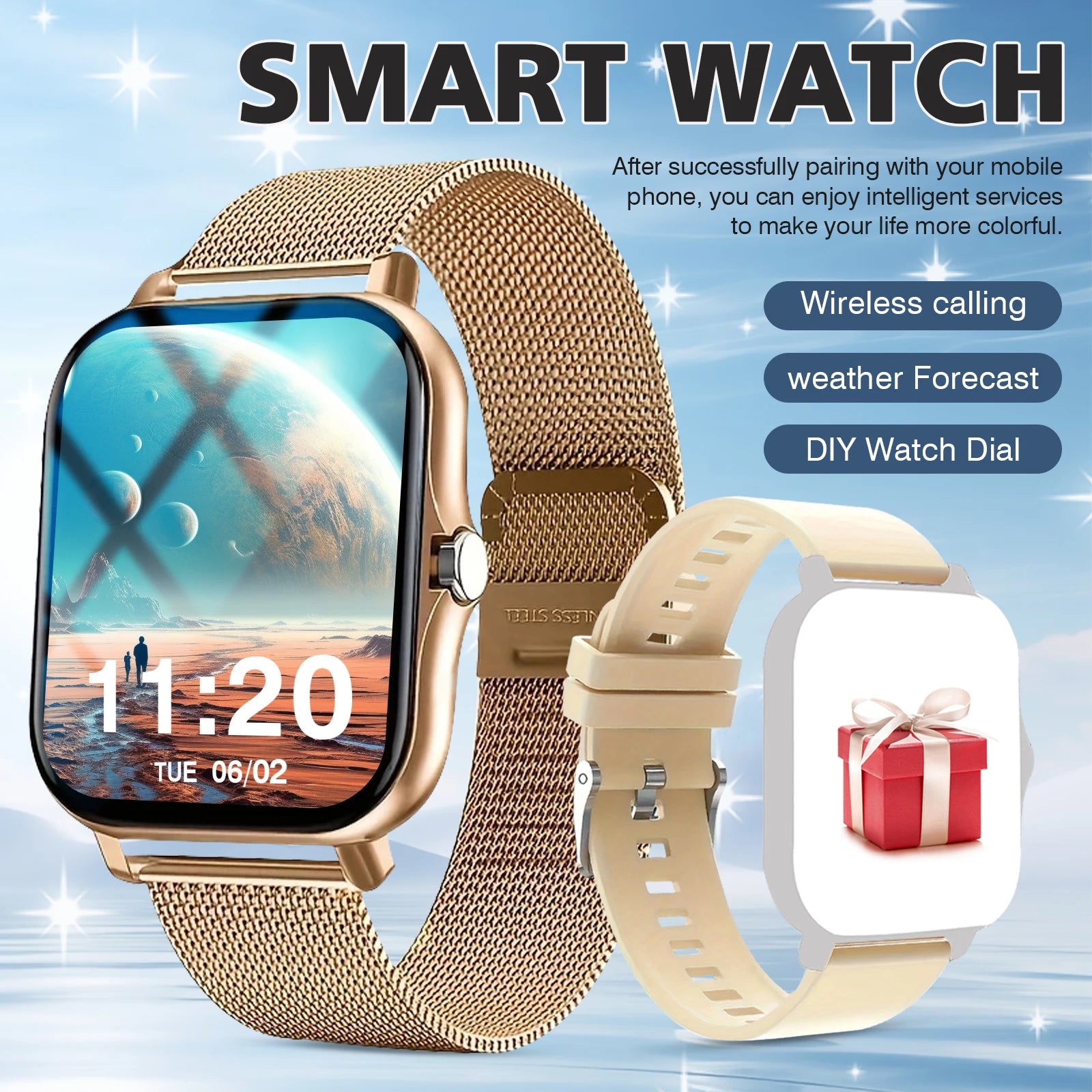 Unisex Sports Smartwatch with Bluetooth Calling & Fitness Tracker